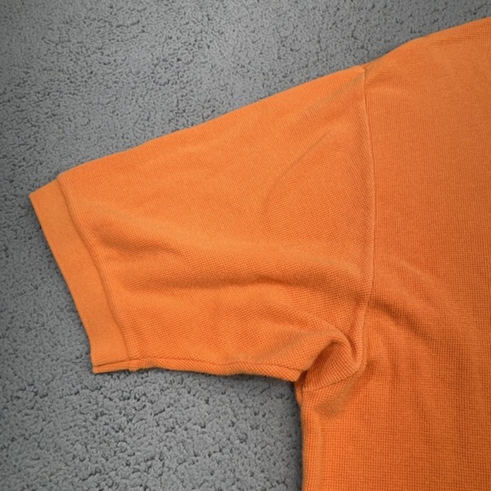Ralph Lauren Polo Shirt XXL Orange Pocket Sport Cuffed Tipped Collar USA Flag - Picture 10 of 12